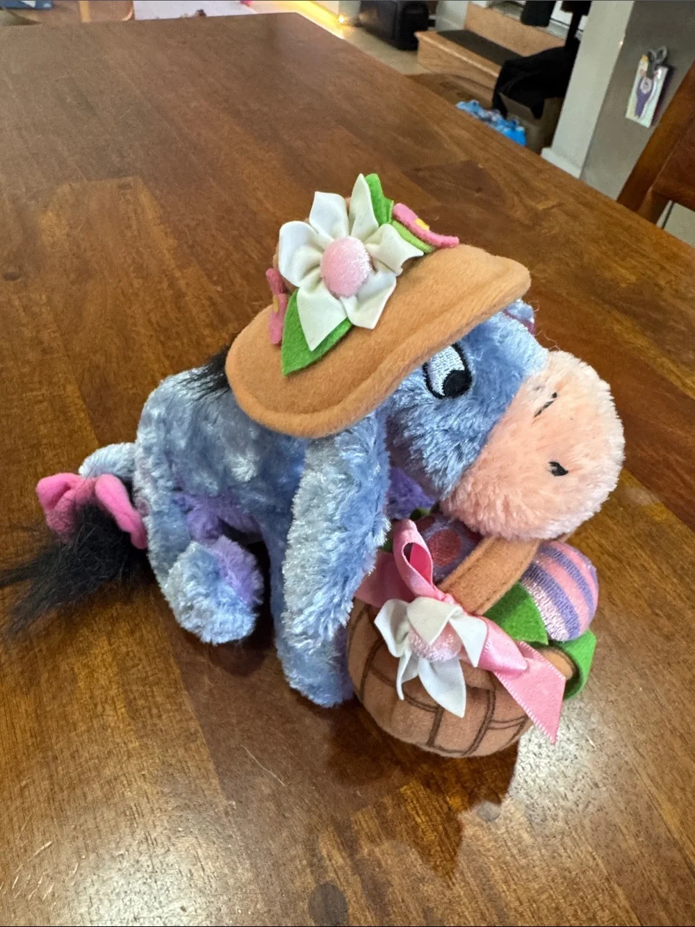 Lot of 3 They Disney Story Plush Easter/ Spring Pooh and Eeyore